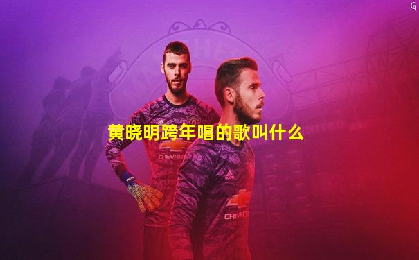 黄晓明跨年唱的歌叫什么