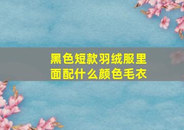 黑色短款羽绒服里面配什么颜色毛衣