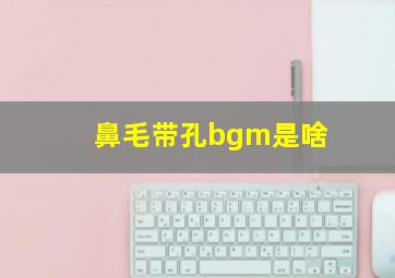 鼻毛带孔bgm是啥