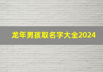 龙年男孩取名字大全2024