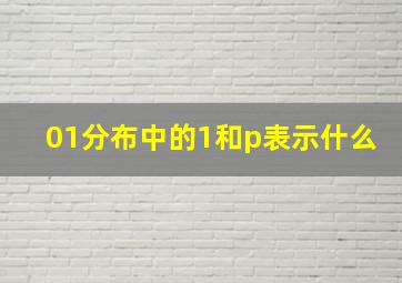 01分布中的1和p表示什么