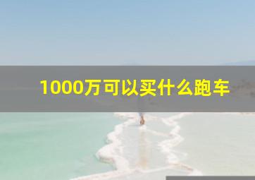 1000万可以买什么跑车