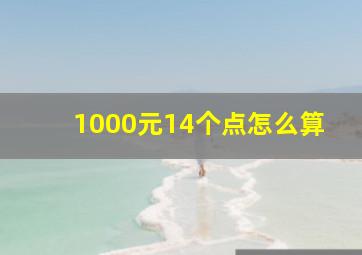 1000元14个点怎么算