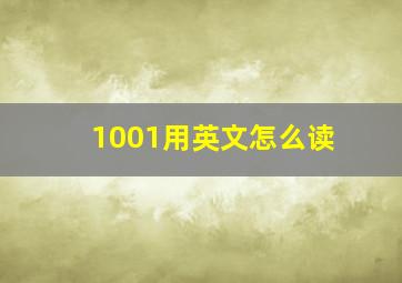 1001用英文怎么读