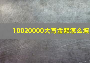 10020000大写金额怎么填