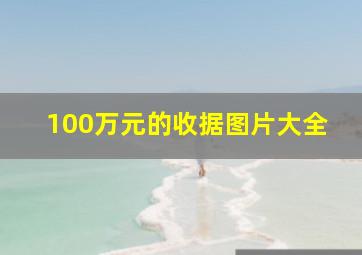 100万元的收据图片大全