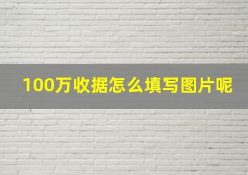 100万收据怎么填写图片呢