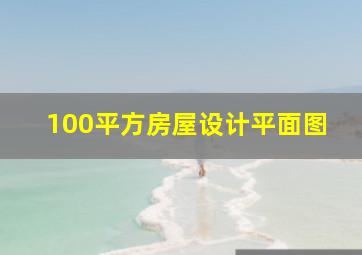 100平方房屋设计平面图