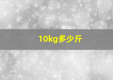 10kg多少斤