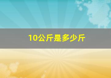 10公斤是多少斤