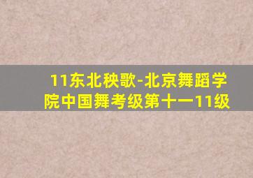 11东北秧歌-北京舞蹈学院中国舞考级第十一11级