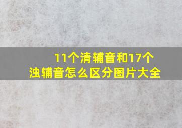 11个清辅音和17个浊辅音怎么区分图片大全