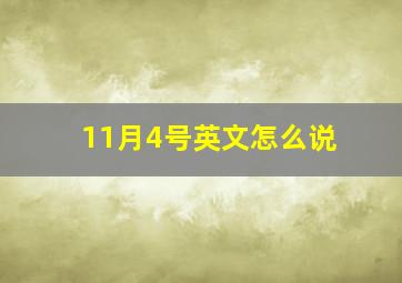 11月4号英文怎么说