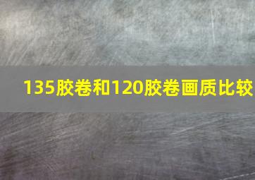 135胶卷和120胶卷画质比较