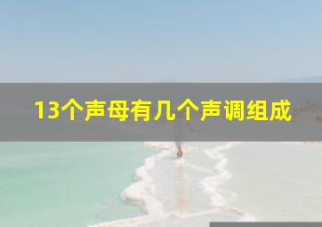 13个声母有几个声调组成