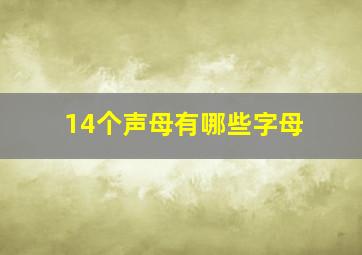 14个声母有哪些字母