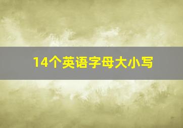 14个英语字母大小写