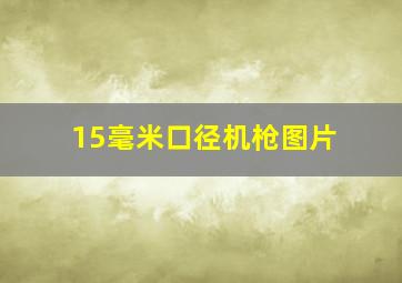 15毫米口径机枪图片