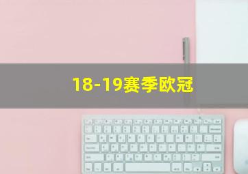 18-19赛季欧冠