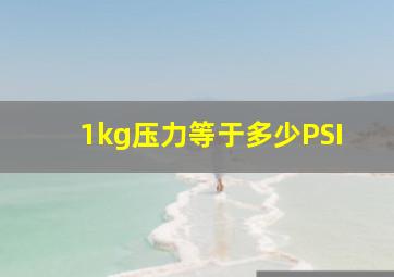 1kg压力等于多少PSI