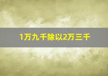 1万九千除以2万三千