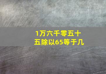 1万六千零五十五除以65等于几