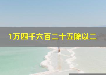 1万四千六百二十五除以二