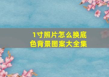 1寸照片怎么换底色背景图案大全集