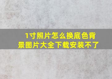 1寸照片怎么换底色背景图片大全下载安装不了