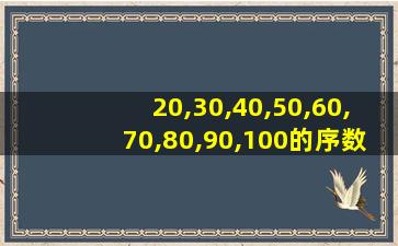 20,30,40,50,60,70,80,90,100的序数词