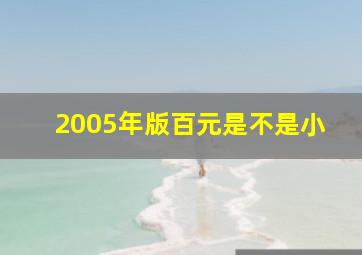 2005年版百元是不是小