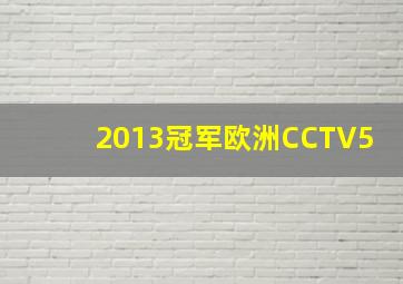 2013冠军欧洲CCTV5