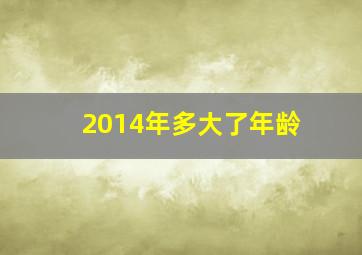 2014年多大了年龄