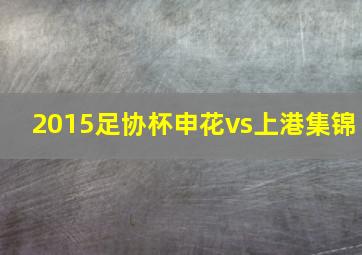 2015足协杯申花vs上港集锦