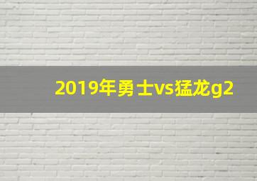 2019年勇士vs猛龙g2