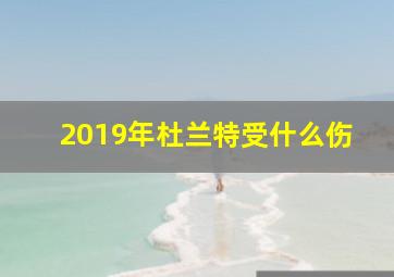 2019年杜兰特受什么伤