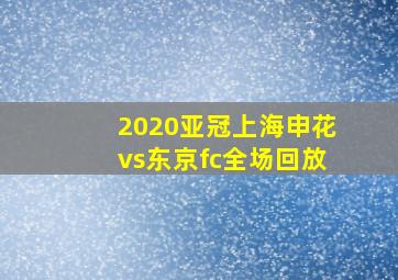 2020亚冠上海申花vs东京fc全场回放