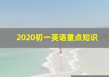 2020初一英语重点知识