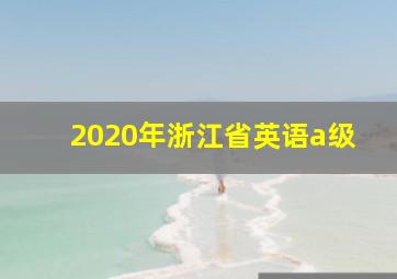 2020年浙江省英语a级