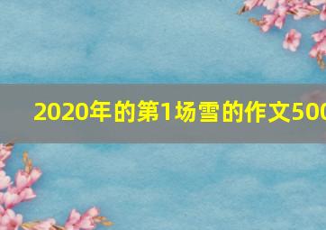 2020年的第1场雪的作文500