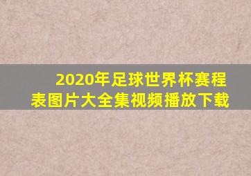 2020年足球世界杯赛程表图片大全集视频播放下载