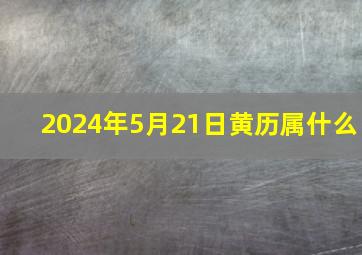 2024年5月21日黄历属什么