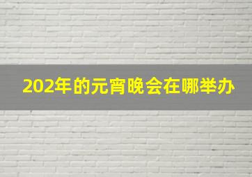 202年的元宵晚会在哪举办