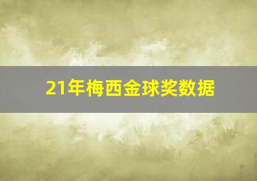 21年梅西金球奖数据