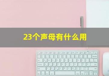 23个声母有什么用