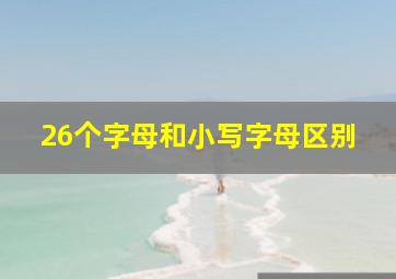 26个字母和小写字母区别