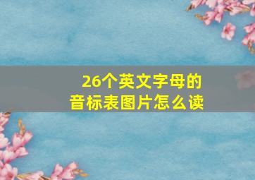 26个英文字母的音标表图片怎么读