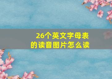 26个英文字母表的读音图片怎么读