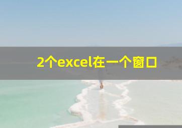 2个excel在一个窗口