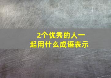 2个优秀的人一起用什么成语表示